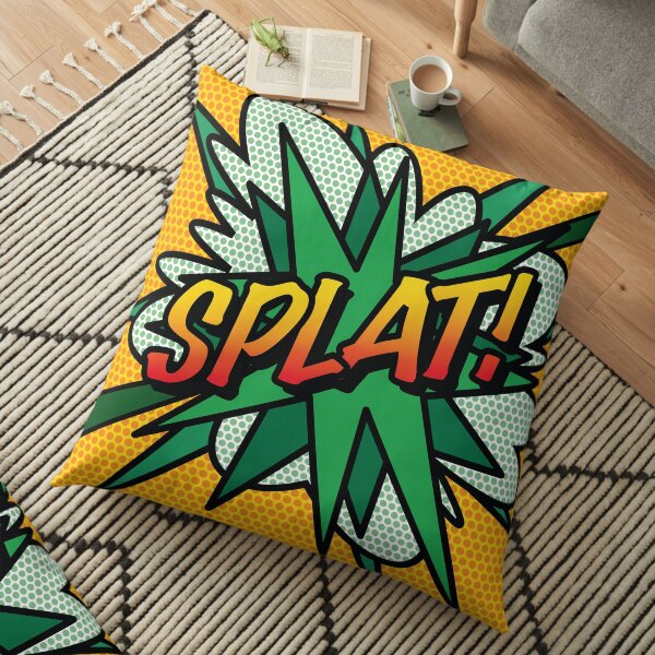 SPLAT Comic Book Pop Art Modern Retro Fun Floor Pillow