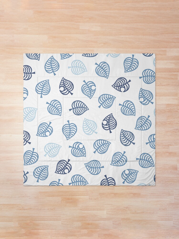 Alternate view of Nook Leaf Aloha Logo - Blue on White Comforter