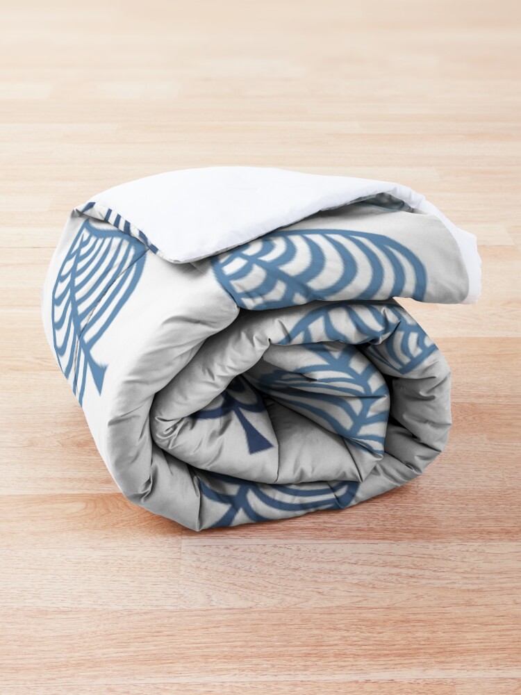 Alternate view of Nook Leaf Aloha Logo - Blue on White Comforter