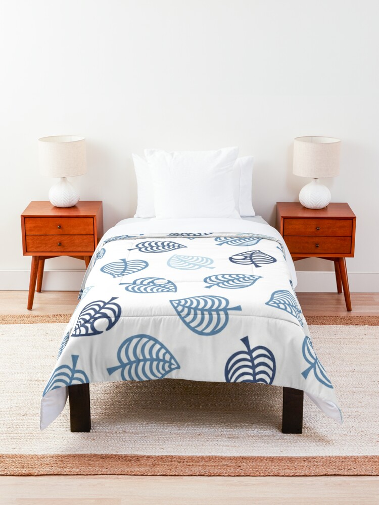 Alternate view of Nook Leaf Aloha Logo - Blue on White  Comforter