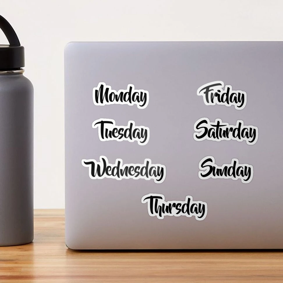 Stickers, Days of the Week, PNG Graphic by ML Crafty Studio · Creative  Fabrica