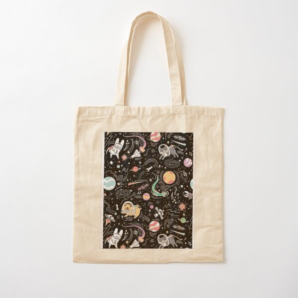 Space Animals Cotton Tote Bag