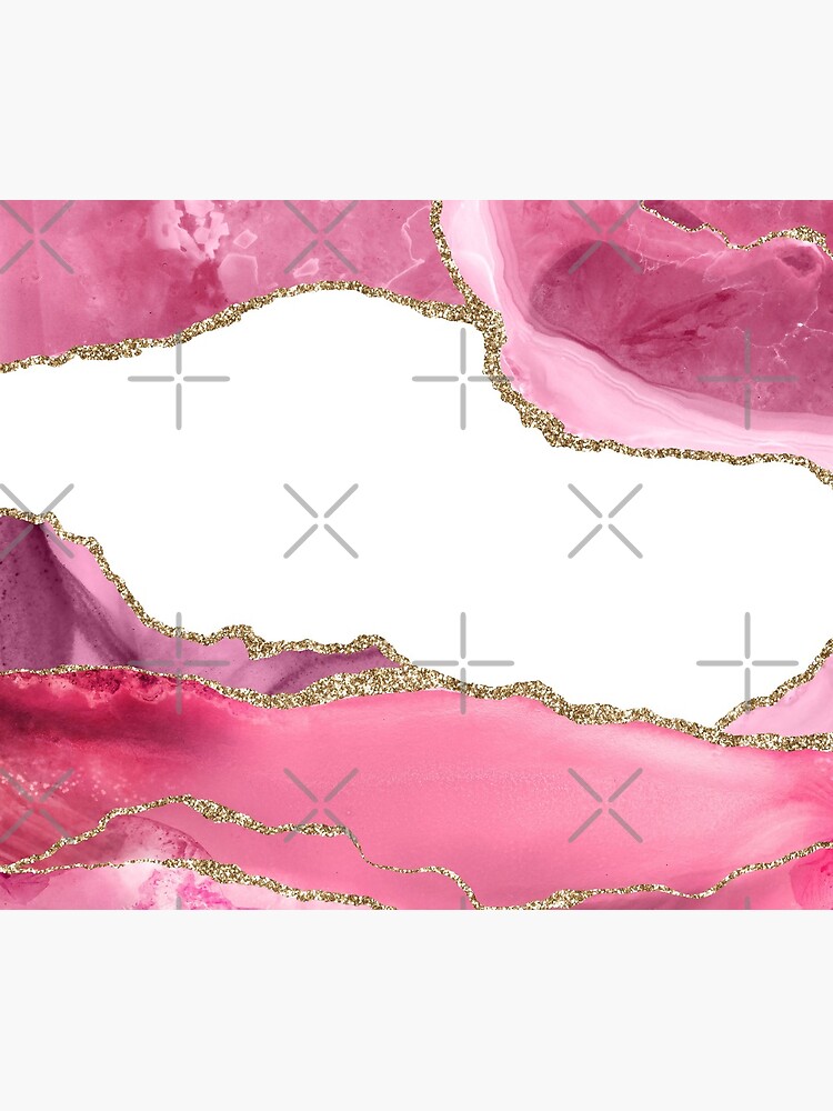 Pink Blush Agate Marble Landscape I by MysticMarble