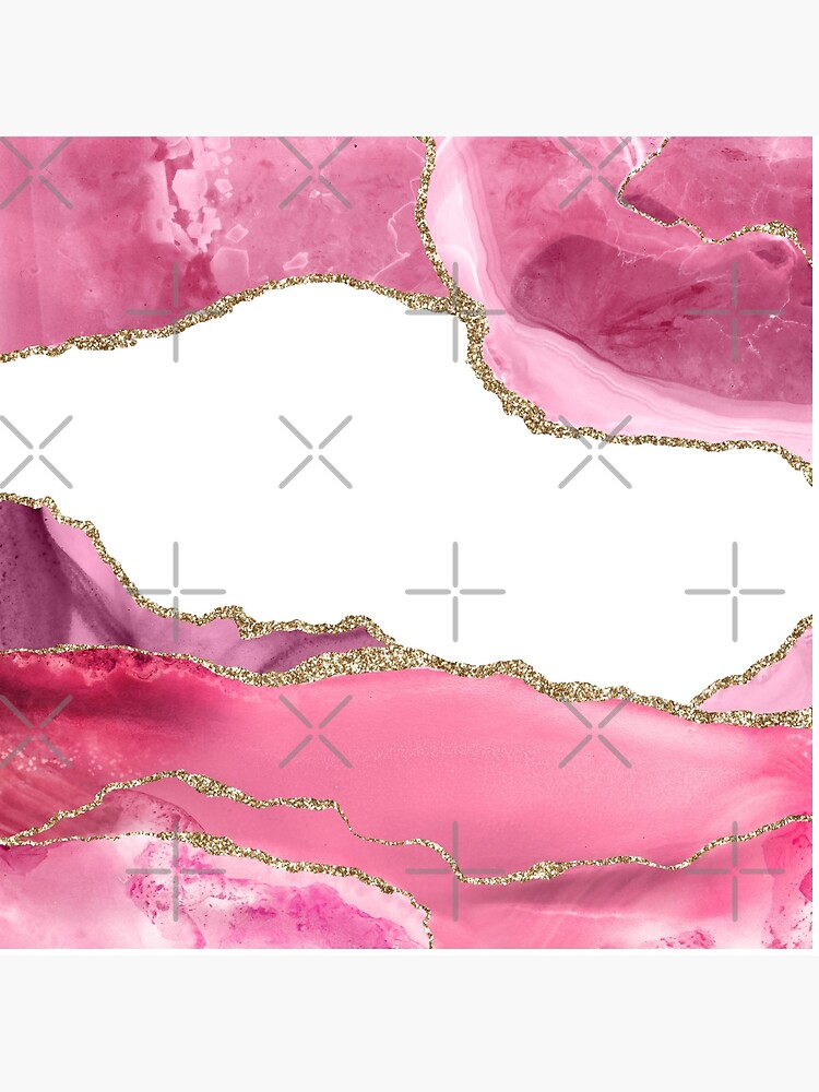 Pink Blush Agate Marble Landscape I by MysticMarble