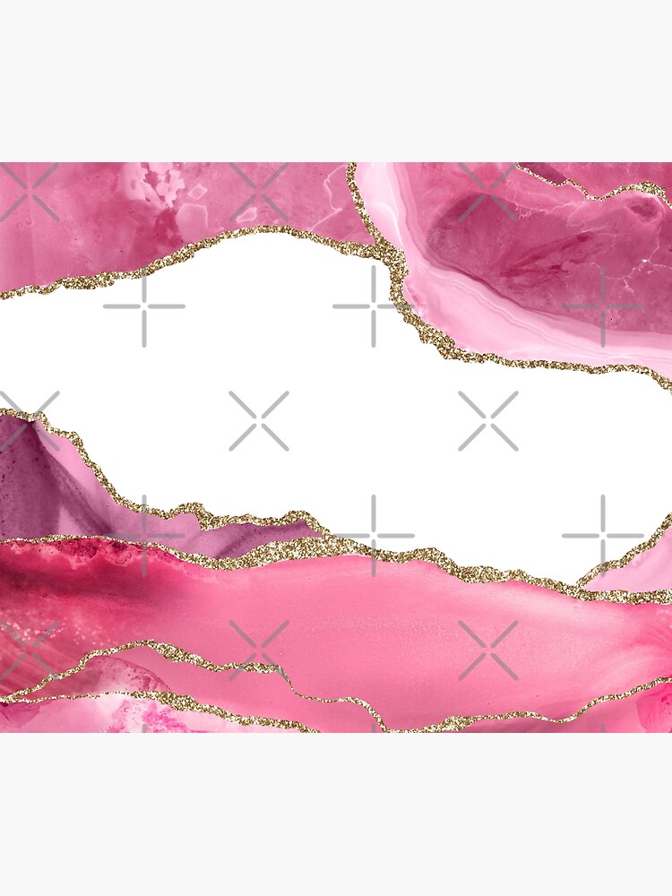 Pink Blush Agate Marble Landscape I by MysticMarble
