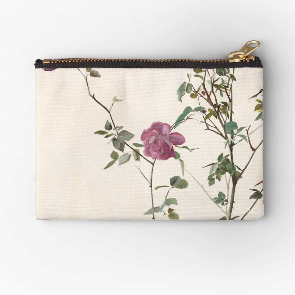 Rose against the wall Zipper Pouch