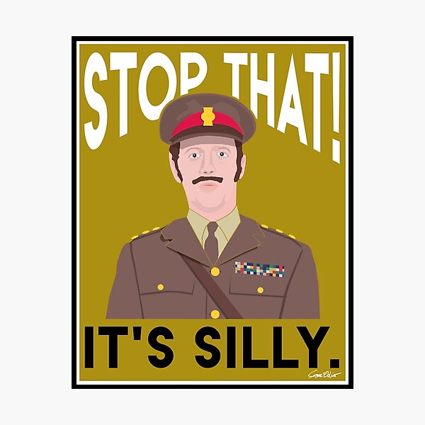 Stop that! It's silly. Photographic Print
