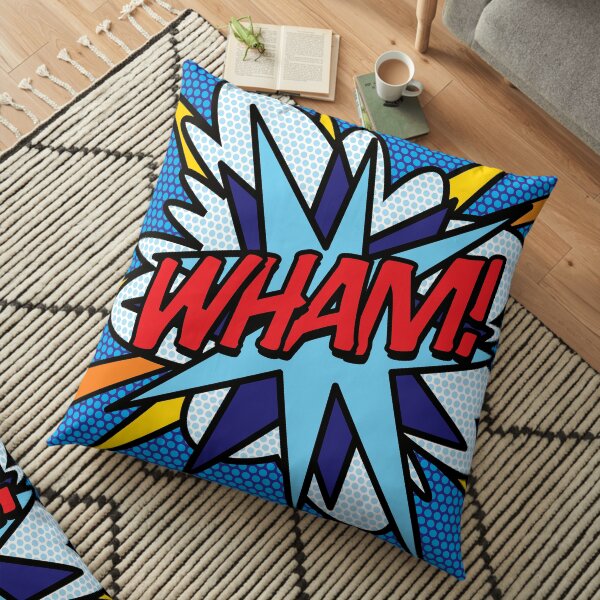 WHAM Comic Book Pop Art Modern Cool Graphic Floor Pillow
