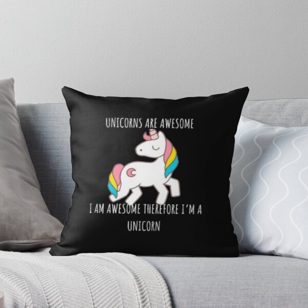 Item preview,  Unicorns Are Awesome, I Am Awesome, Therefore I am A Unicorn , Womens Unicorns are Awesome Funny T-Shirt I'm a Unicorn Rainbow Tee , Gift for her  designed and sold by Just Smile.