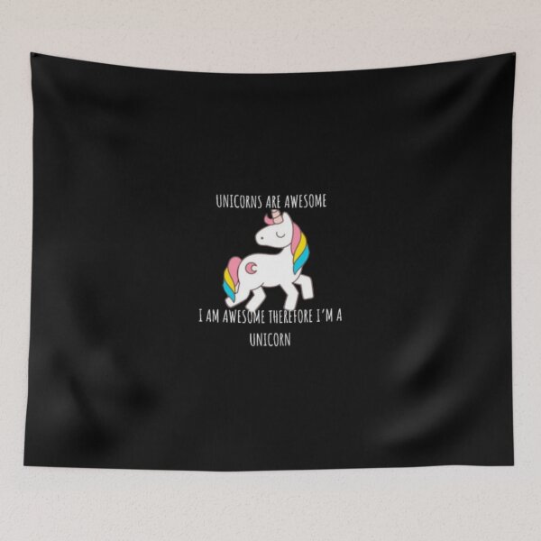 Item preview,  Unicorns Are Awesome, I Am Awesome, Therefore I am A Unicorn , Womens Unicorns are Awesome Funny T-Shirt I'm a Unicorn Rainbow Tee , Gift for her  designed and sold by Just Smile.