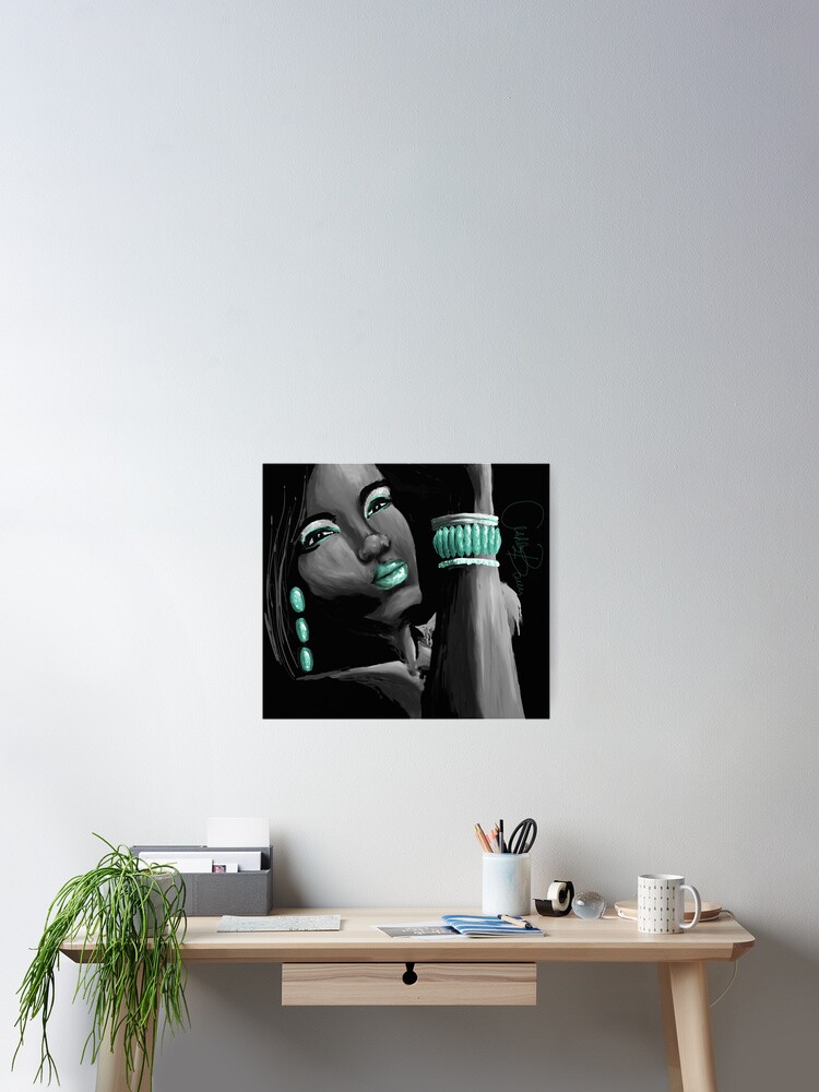 Dash of Teal Poster