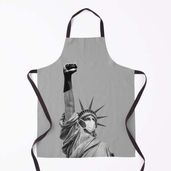 Item preview, statue of liberty black power salute fist face mask designed and sold by Teecha.