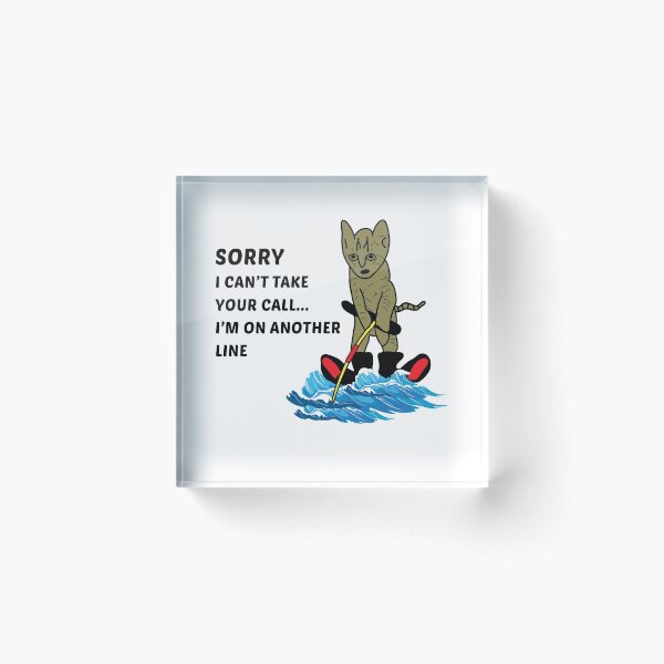 Item preview, Water Skiing Ski Cat Pet Lovers Funny Meme designed and sold by TastefulTees.