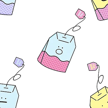 Artwork thumbnail,  Cute Tea Bag Pattern by RicePaste