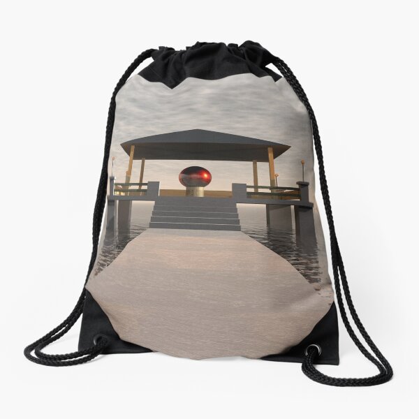 Waterfront Structure Drawstring Bag