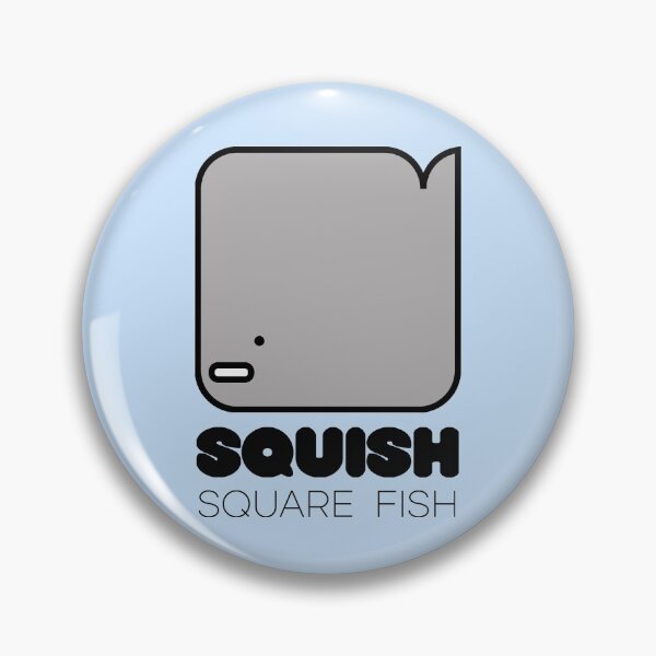 Item preview, Fish Squish Square Fish Powder Blue designed and sold by Quooki.