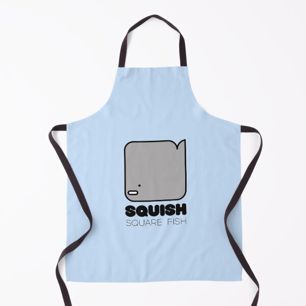 Item preview, Fish Squish Square Fish Powder Blue designed and sold by Quooki.