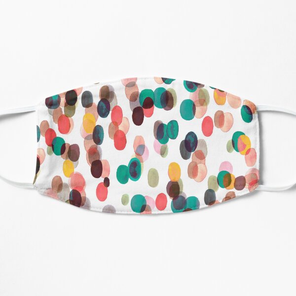 Tropical rain dots - Orange green yellow Mask