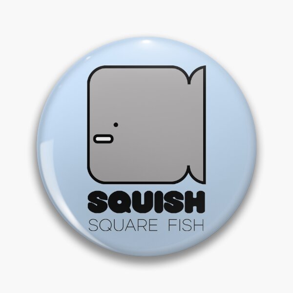 Item preview, Squish Square Fish Powder Blue designed and sold by Quooki.