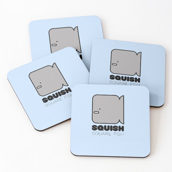 Item preview, Squish Square Fish Powder Blue designed and sold by Quooki.