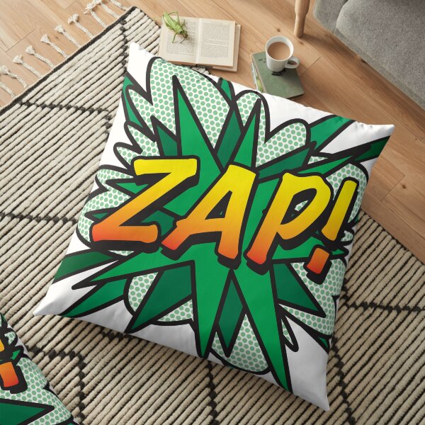 ZAP Comic Book Flash Pop Art Retro Fun Floor Pillow