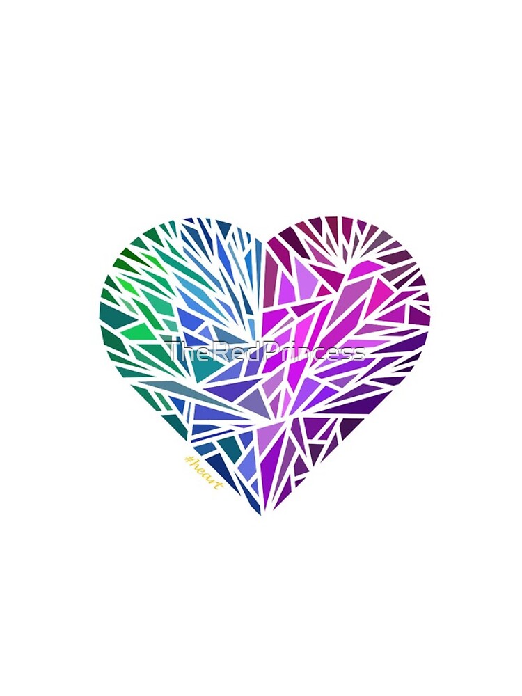 Thumbnail 4 of 4, iPhone Case, Abstract Polygon Heart designed and sold by TheRedPrincess.