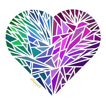 Artwork thumbnail, Abstract Polygon Heart by TheRedPrincess