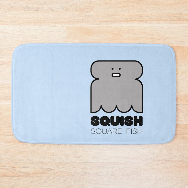 Item preview, Squish Square Fish Powder Blue designed and sold by Quooki.