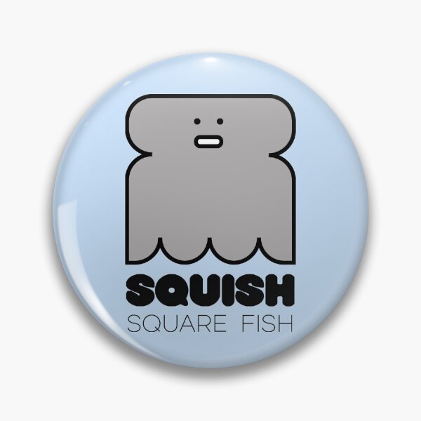 Item preview, Squish Square Fish Powder Blue designed and sold by Quooki.