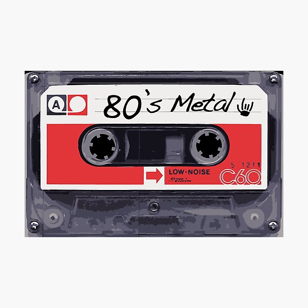 Retro Cassette Tape of 80s Metal Photographic Print