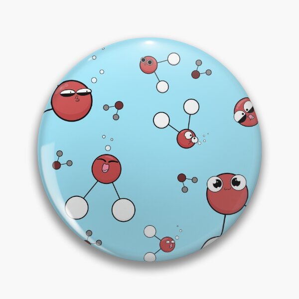 Stay Hydrated - Water Molecules Pin