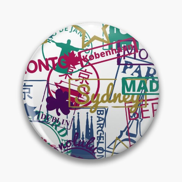 Item preview, Travel City Passport Stamps designed and sold by Travelers of the World.
