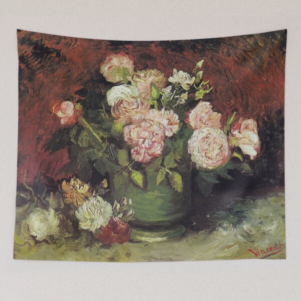 Item preview, Bowl of peonies and roses - Vincent van Gogh designed and sold by TemporaryArt.
