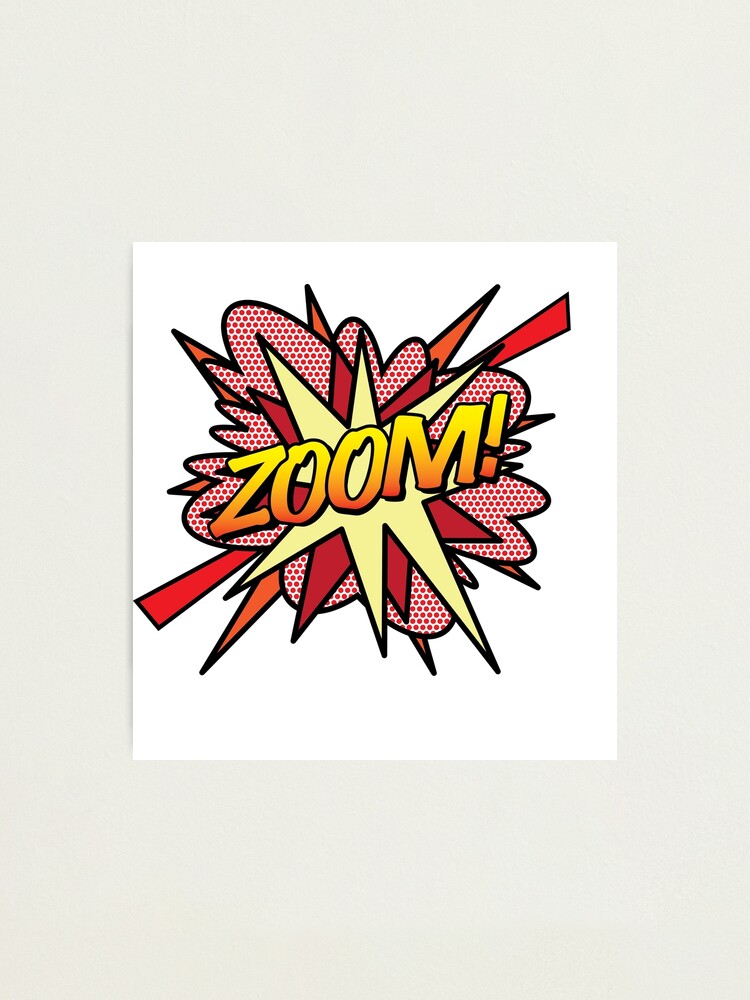 ZOOM Comic Book Flash Pop Art Fun Retro