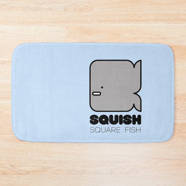 Item preview, Squish Square Fish Powder Blue designed and sold by Quooki.