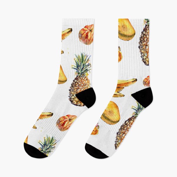 Item preview, Tropical fruit set banana peach ananas mango opuntia designed and sold by Zavyalova-art.