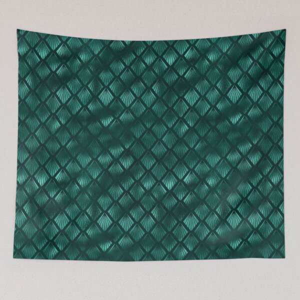 Item preview, Teal blue-green Abstract leafs designed and sold by ToniaKroeger.