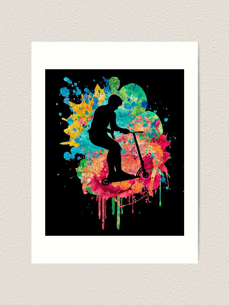 "stuntscooter kickscooter scooter kick scooter" Art Print for Sale by