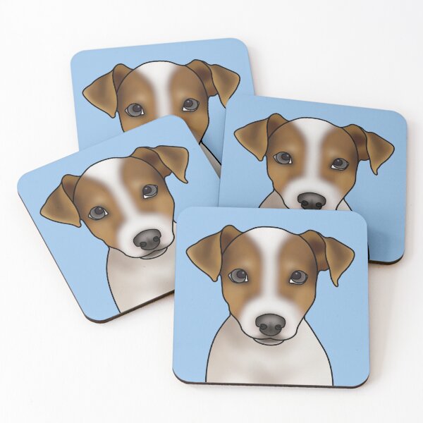 Item preview, Jack Russell Terrier Dog Portrait - Blue designed and sold by JadeMadeThis.