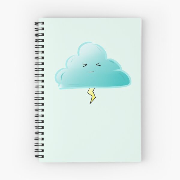 Item preview, Funny Grumpy Stormcloud // with background color designed and sold by ctsedesign.