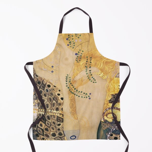 Item preview, Water serpent I by Gustav Klimt -Gold Mermaid Art Nouveau Symbolism designed and sold by Bebichic.