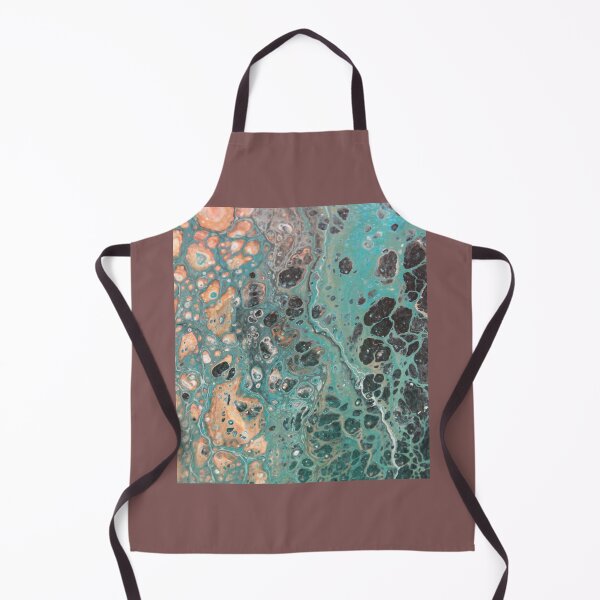 Item preview, Fluid art - teal, black, white, orange flip cup designed and sold by themuseinspired.