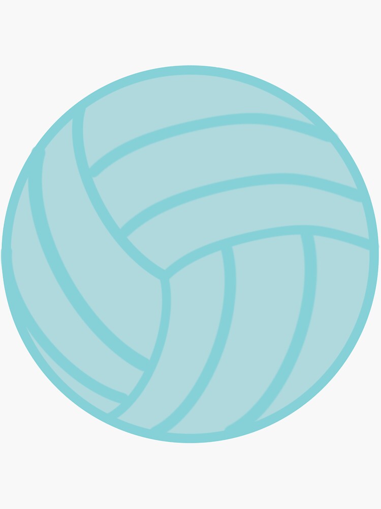 "Teal Volleyball Sticker" Sticker for Sale by Redbubble
