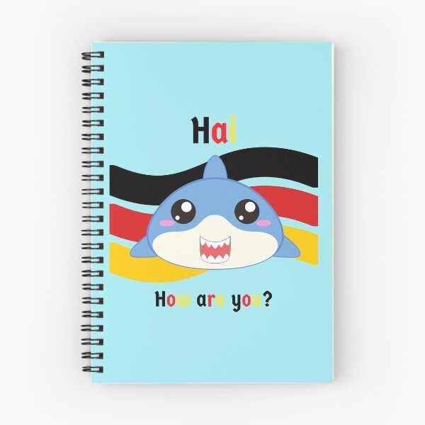 Item preview, Hai (shark in German) Hi - How are you - Cute Funny Deutsch Greeting designed and sold by Time4German.