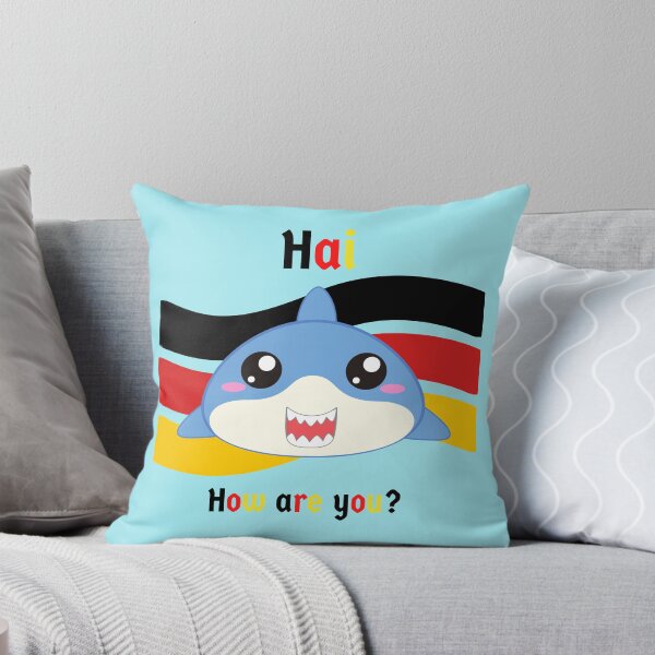 Item preview, Hai (shark in German) Hi - How are you - Cute Funny Deutsch Greeting designed and sold by Time4German.