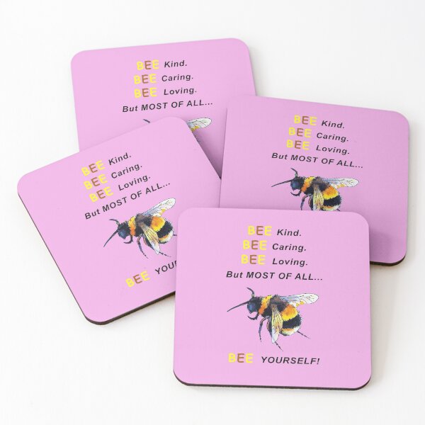 Item preview, Bee kind, bee caring, bee loving - Pink designed and sold by AndrewAlanArt.