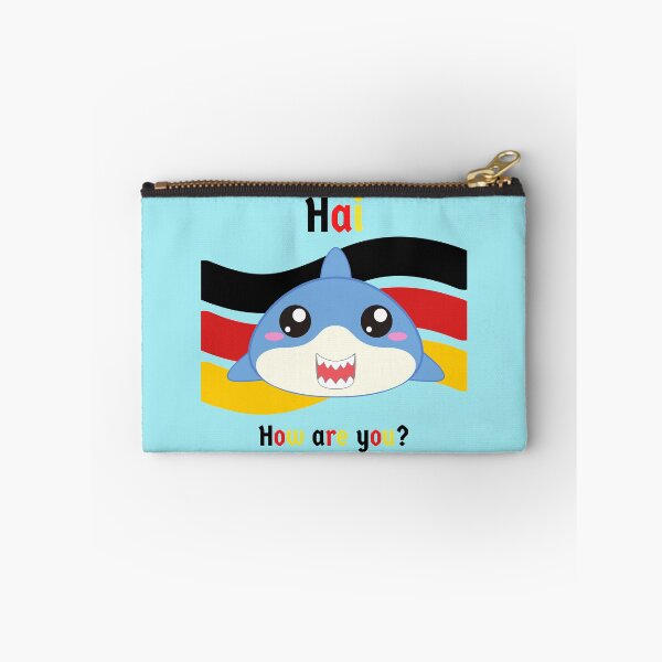 Item preview, Hai (shark in German) Hi - How are you - Cute Funny Deutsch Greeting designed and sold by Time4German.