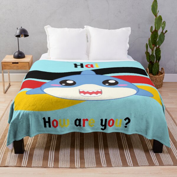 Item preview, Hai (shark in German) Hi - How are you - Cute Funny Deutsch Greeting designed and sold by Time4German.