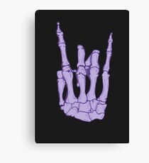 Skeleton hand | Lilac Canvas Print
