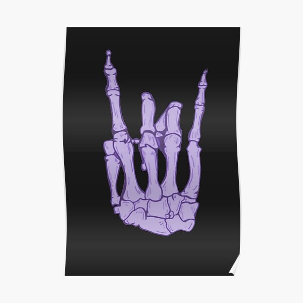 Skeleton hand | Lilac Poster